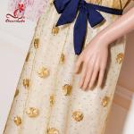 Pretty And Colorful Floral Embroidered Lace Fabric For Evening Dresses