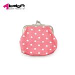New Cute Buckle Coin Purses Kiss-lock Change small dot fabric bag mini cute coin