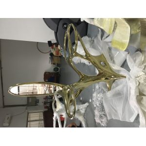 China Inside dressing table with glass stainless steel plated titanium factory