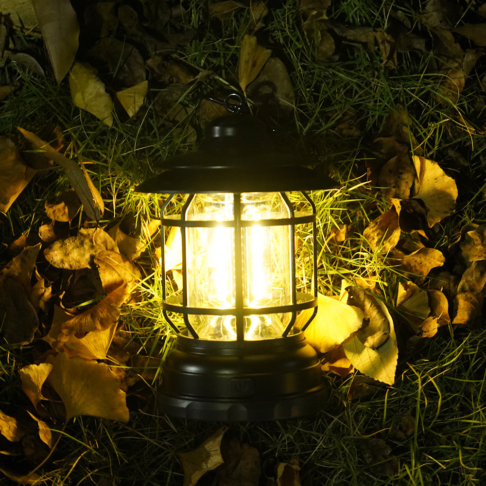 Mini Retro Solar Garden Light Tent Lamp Compact Size Outdoor Led 13*12*20cm