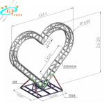 Love Shape Arch Truss Aluminum Truss System For Wedding Stand Drop Back