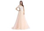 Fishtail Long Party Prom Vintage Lace Dress Shining Beaded Sexy V - Neck See