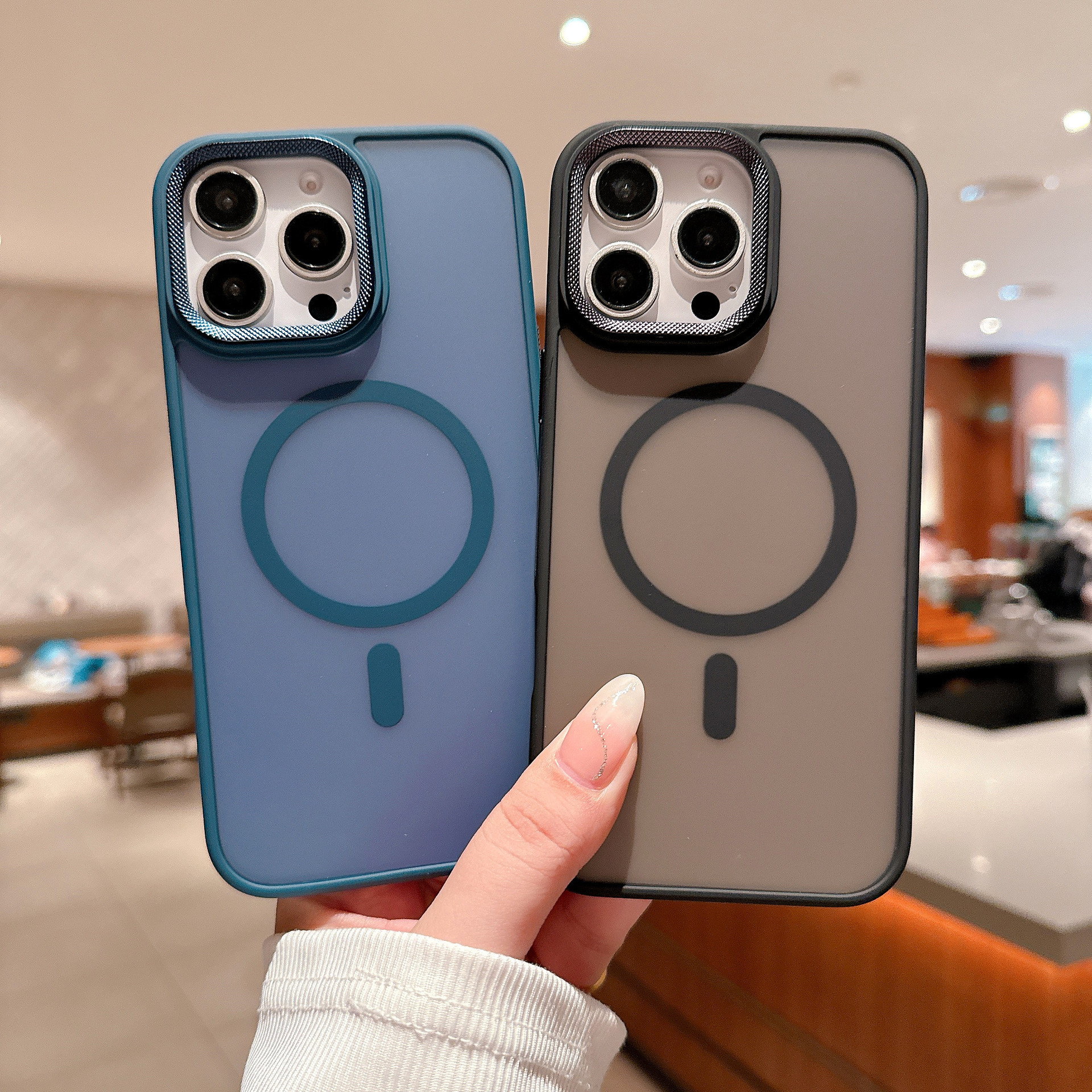 Magsafe Magnetic Phone Case Translucent Hard PC Soft Slim Shockproof