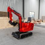 Hydraulic Transmission Red Micro 1 Ton Mini Excavator For Farm
