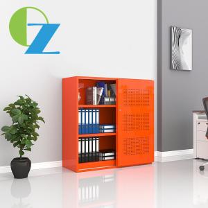 China No Handle Steel Office Cupboard 0.7mm Thickness With Sliding Door factory