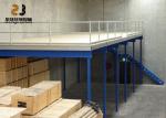 Steel Q235 Industrial Mezzanine Floors , Powder Coating Warehouse Rivet Shelving