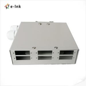 China DIN Rail 6 Ports Fiber Splice Box 2-Cable Entries Without Adapters And Pigtails factory