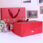 Promotional Patterned Gift Bags Reusable Red Wedding Paper Board Changeable Size
