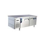 Stainless Steel Undercounter Refrigerator Prep Table with Customizable Plug