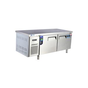 China Stainless Steel Undercounter Refrigerator Prep Table with Customizable Plug Options factory