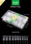 Full Matte Clear Acrylic Fake Nail Medium Square Press On Nails For Nail