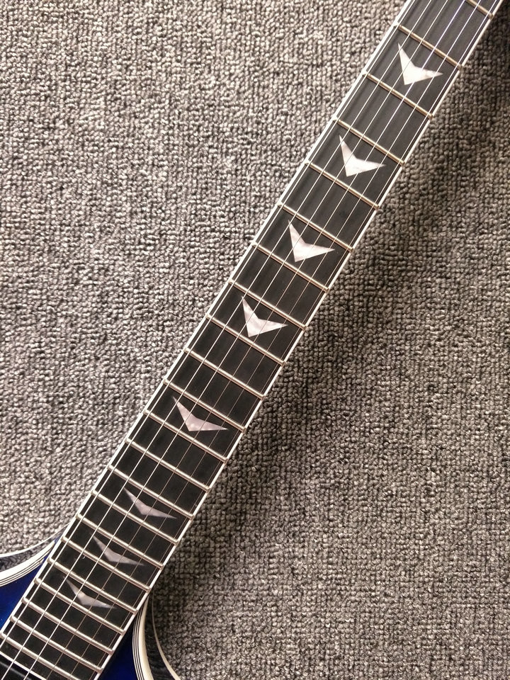 2017 custom kinds colors alien flying v guitar free shipping blueburst color ebony fretboard flying v electric guitar
