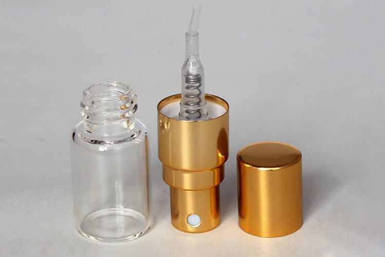 2 Oz Cosmetic Glass Bottles / Cosmetic Pump Bottles Cylindrical Shape