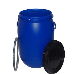 China Cylindrical High Density Polyethylene Barrel 210Liters 55gal Blue Chemical Barrel factory