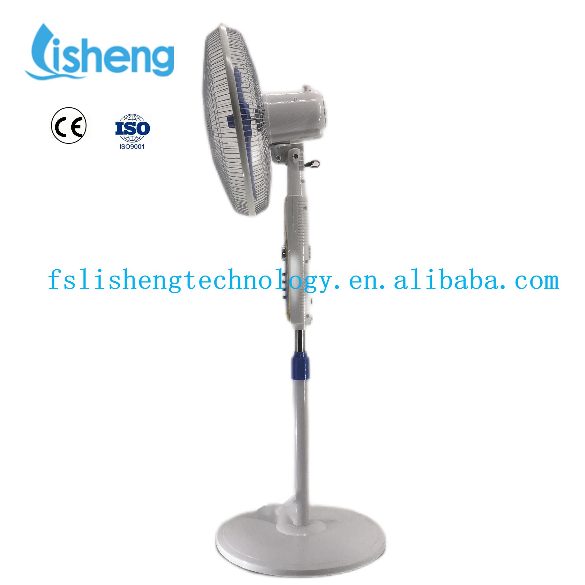 Energy Saving Adjustable Floor Fan 16 Inch AC/DC 12V/220V With Led Light