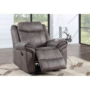 Recliner Sofa set with Dropdown Table and Drawer and Storage Box, Light Gray