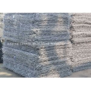 China Rust Resistance Galvanized / Pvc Pipe 2.0mm Gabion Wall Cages on sale