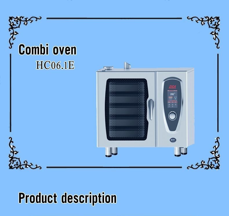 Commercial Electric Combi Oven 304 Stainless Steel 8 Inch Color LCD Screen