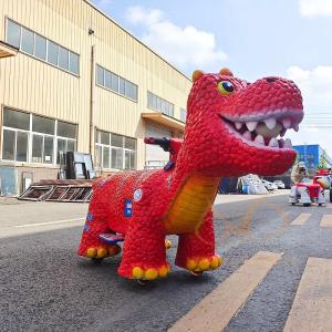 China Electric Dinosaur Ride Lifelike Animatronic Scooter Amusement Park for Kids factory