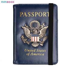 China 2023 USA Eco Rfid Passport Case Cover Holder Document Organizer Wallet for Vintage PU factory