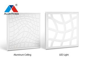 China Rustproof Aluminium Perforated Ceiling , Square Metal Ceiling Tiles 600 X 600mm factory