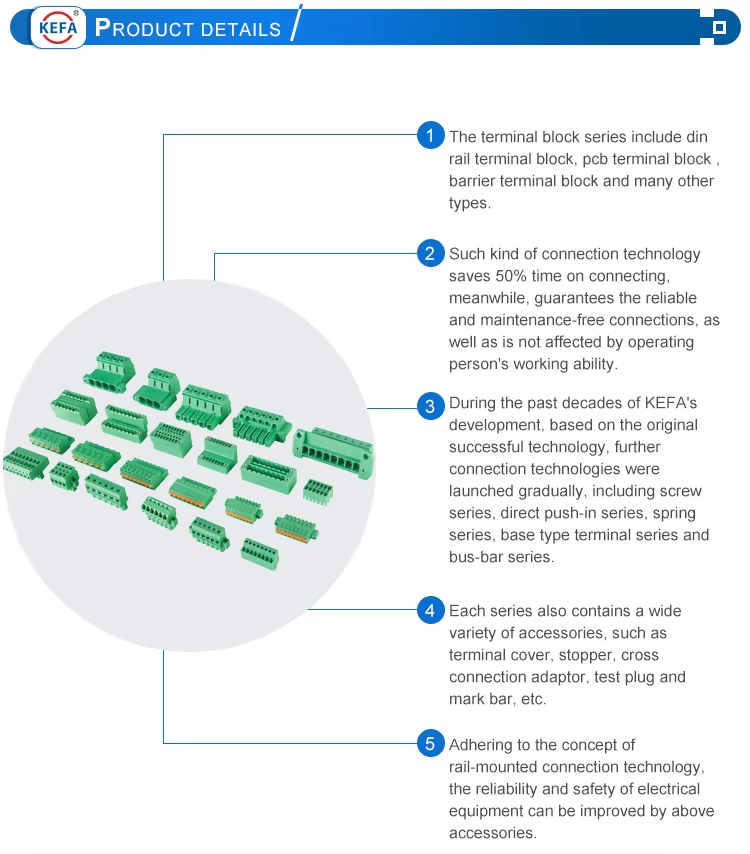 KF55C-10.0-04P KF55C-10.0-06P KF55C-10MM 2P-24P Pluggable terminal block