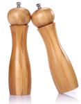 Multifunction Wooden Salt And Pepper Mills Easy To Clean For Home Kitchen