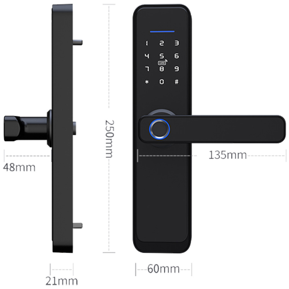 Wifi Smart 3d Semiconductor Fingerprint Zone Digital Door Lock