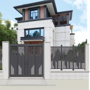 China Electrical Motorized Driveway Aluminium Fence Gate For Houses factory