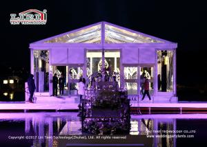 China Transparent 20 x 25m A Shape Marquee Canopy Tent With Glass Walls For Temporary Wedding factory