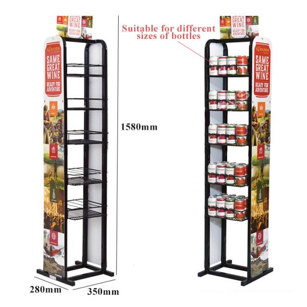 Design custom metal food and oil retail convenience store supermarket display
