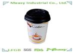 80mm / 90mm PS Paper Cup Lids Black For Hot Coffee Drinking Cup
