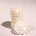 Customizable Disposable PLA Plastic Cup Lid 6oz 8oz 12oz Cold / Hot Coffee