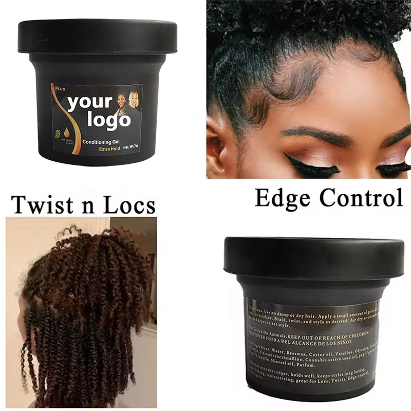 7oz Private Label Long Lasting Edge Control Strong Hold Hair Styling Gel Professional Hair Styling Gel