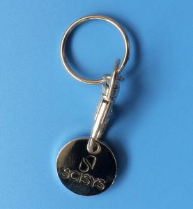China caddy coin key chain, trolley coin keychains, coin holers, caddy coin holders factory