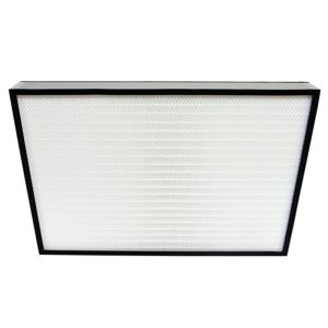 China Extruded Aluminum Frame Mini Pleat HEPA Filter Without Separator ISO Certification factory