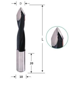 China Spiral Flute Solid Carbide Through Hole Drill Bit 10mm factory