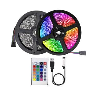 China USB TV Backlight DC 5V Flexible Ribbon Tape Holiday Decorative Luces Lamps Night 3key Controller RGB Tiras LED Strip Lig factory