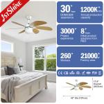 Remote Control 3 Speed 42inch Traditional Indoor Ceiling Fan AC Motor