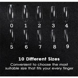 SAGALAGA Clear Matte Nail Extension Tips with Customized Box Soft Gel Tips in