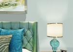 Waterproof Green Contemporary Wallpaper For Bedrooms , Interior Decorating