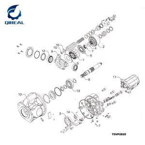 China MAIN PUMP REPAIR KIT T5VP2D25 FOR CRAWLER EXCAVATOR R55-7 - R55-7 HYDRAULIC factory