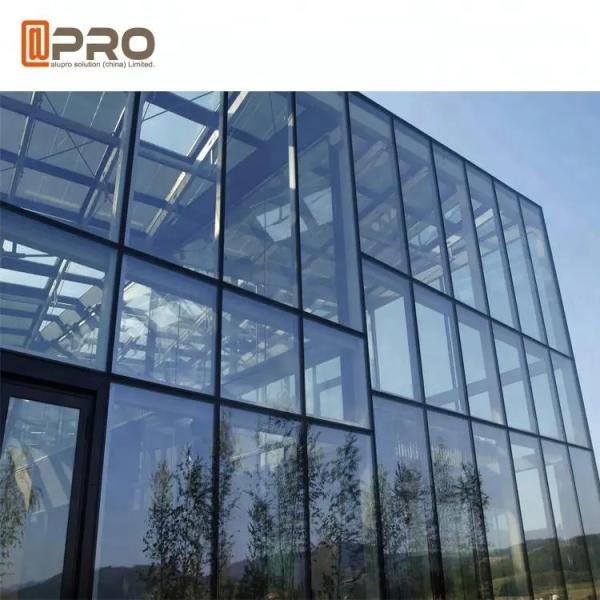 Heatproof Glass Curtain Wall For Commercial Building Tempered Low E Spider