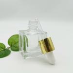 30 Ml 35 Ml Essential Oil Container Glass Flat Shoulder Transparent Dropper