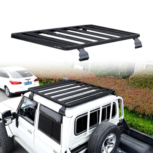 Landace Logo Aluminum Alloy Car Roof Basket Cargo Carrier for Toyota LC79