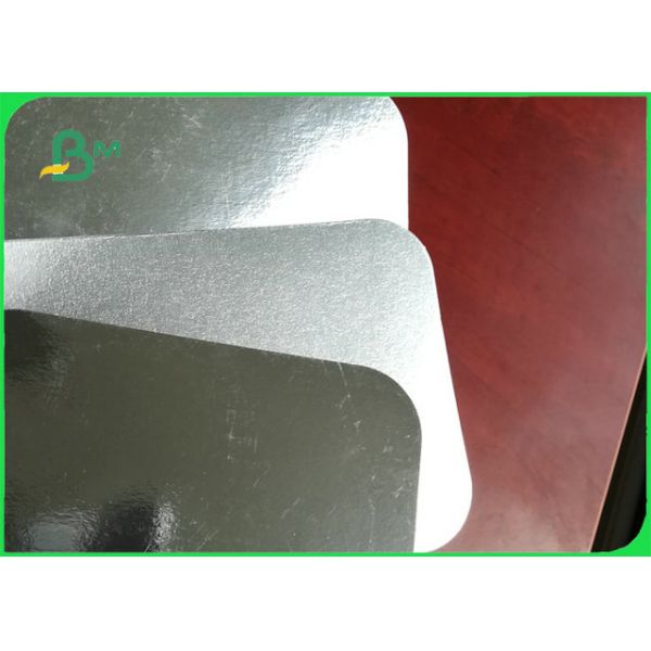  Customized PET Foiled Silver Metallic Paper In Roll For Offset Printing