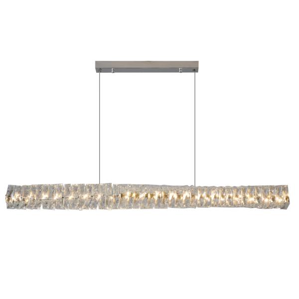 Golden Kitchen Island Pendant Light Nordic LED Rectangle Stainless Steel Hanging