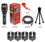 Christmas Indoor Super Bright LED Flashlight , Handheld Projector Black Blue