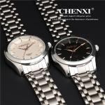Rose Gold 024A Stainless Steel Wristwatches Men's Love Business Man Quartz Watch