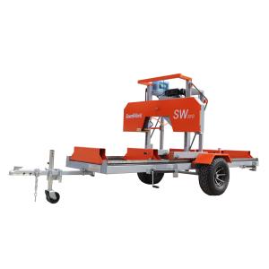 China 36 Inch To 60 Inch Portable Horizontal Band Sawmill With Trailer Timber Sawmill Machine factory